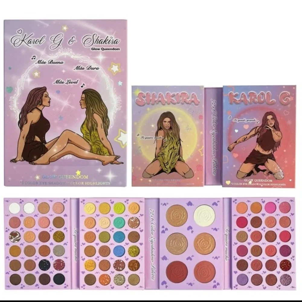 Karol G & Shakira 78 colors eyeshadow &‎ blush palette